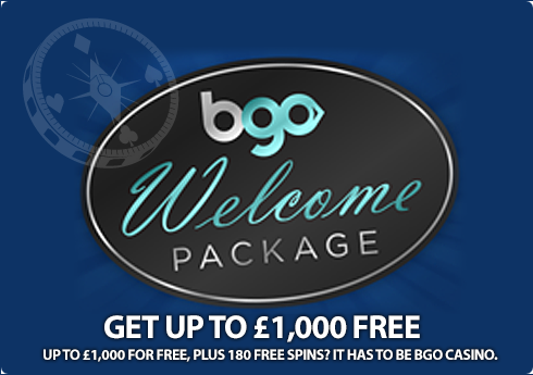 Up to £1,000 for free, plus 180 free spins? It has to be bgo Casino